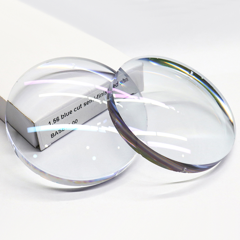 Lente monofocale semilavorata blu 1,56 a blocco
